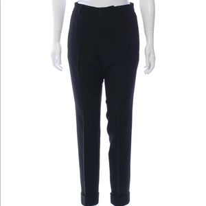 Gucci wool mid rise black dress pants